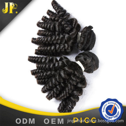 JP raw unprocessed top quality dyeable remy double layer baby curl hair extension